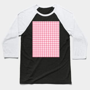 Pink White Checkered Baseball T-Shirt